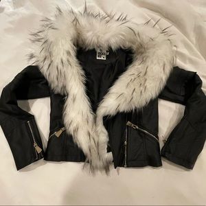 Faux Leather/Fur Jacket